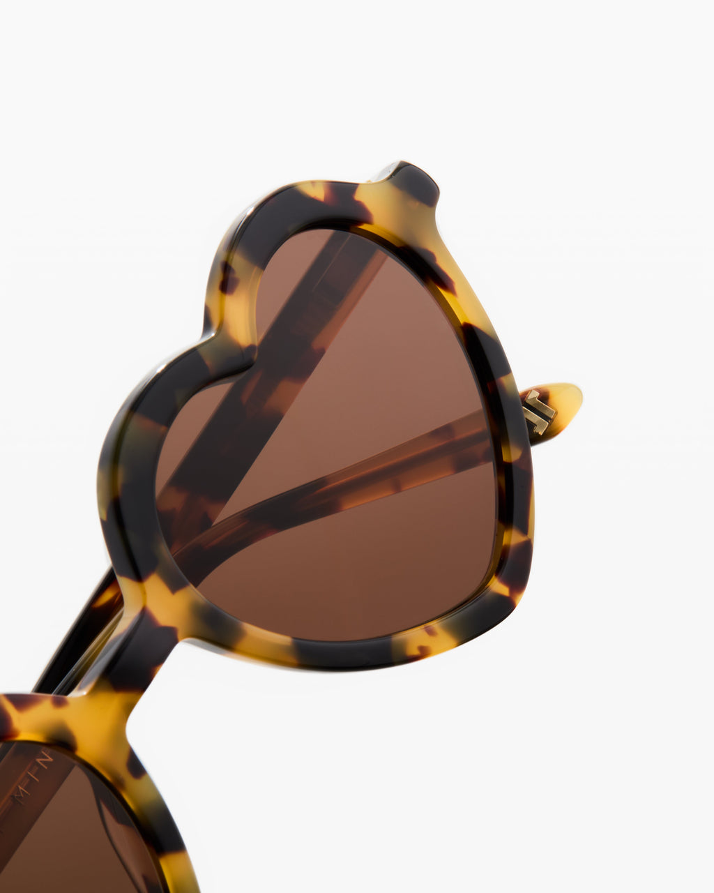 The Mini Martha S Herz Kinder-Sonnenbrillen in Yellow Tortoise