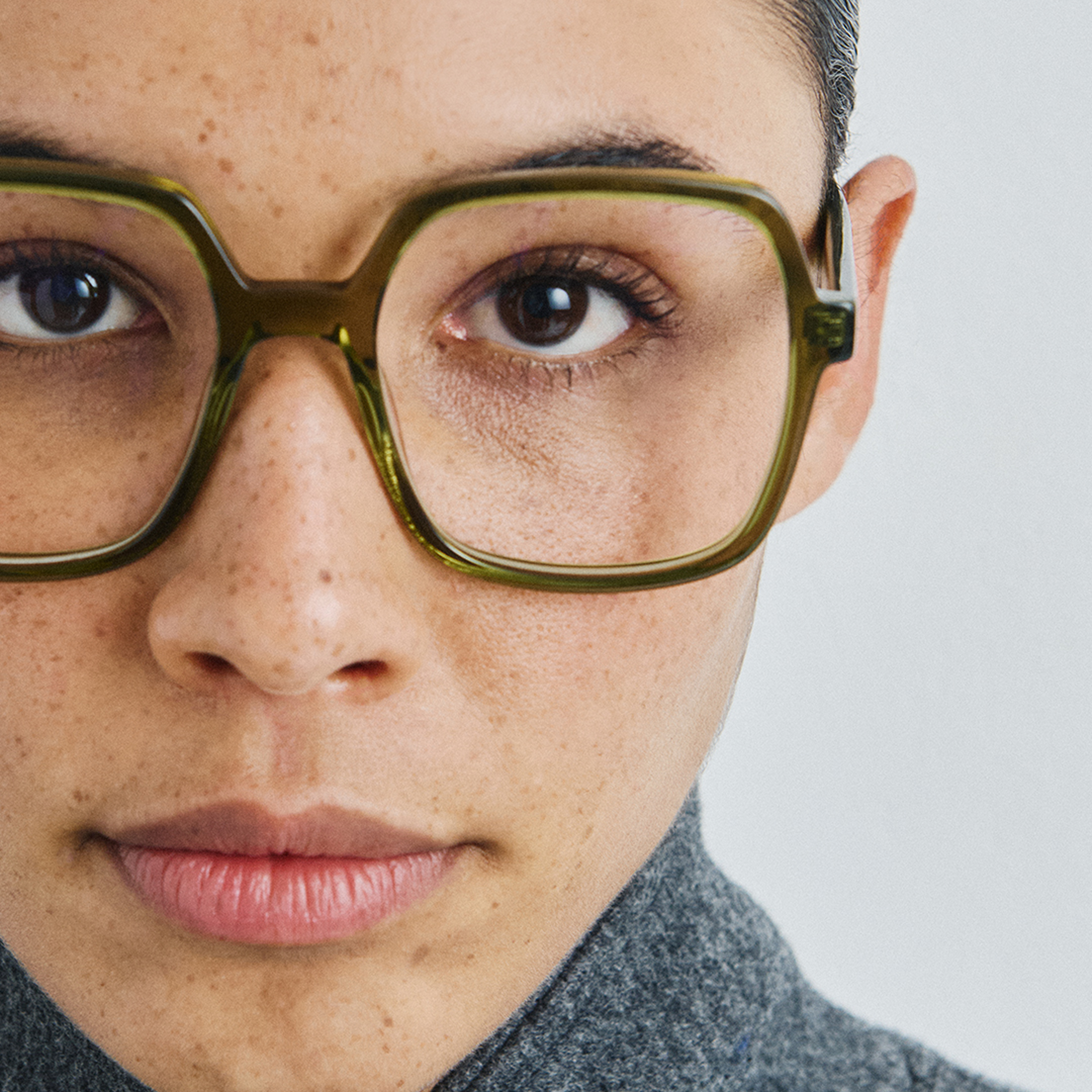 The Lou Square Women's Eyeglasses in Green