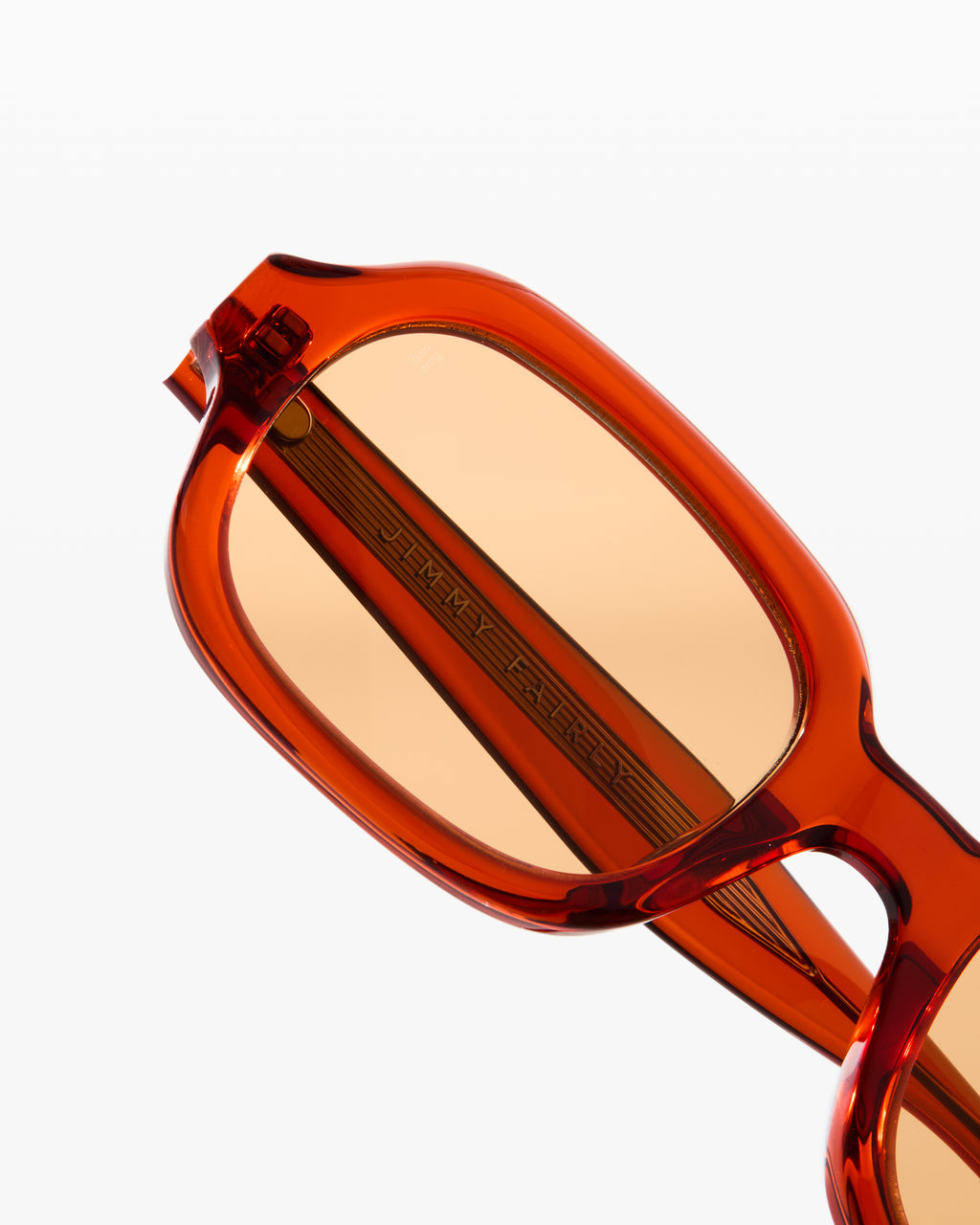 The Freja Rectangular Women's Sunglasses in Orange