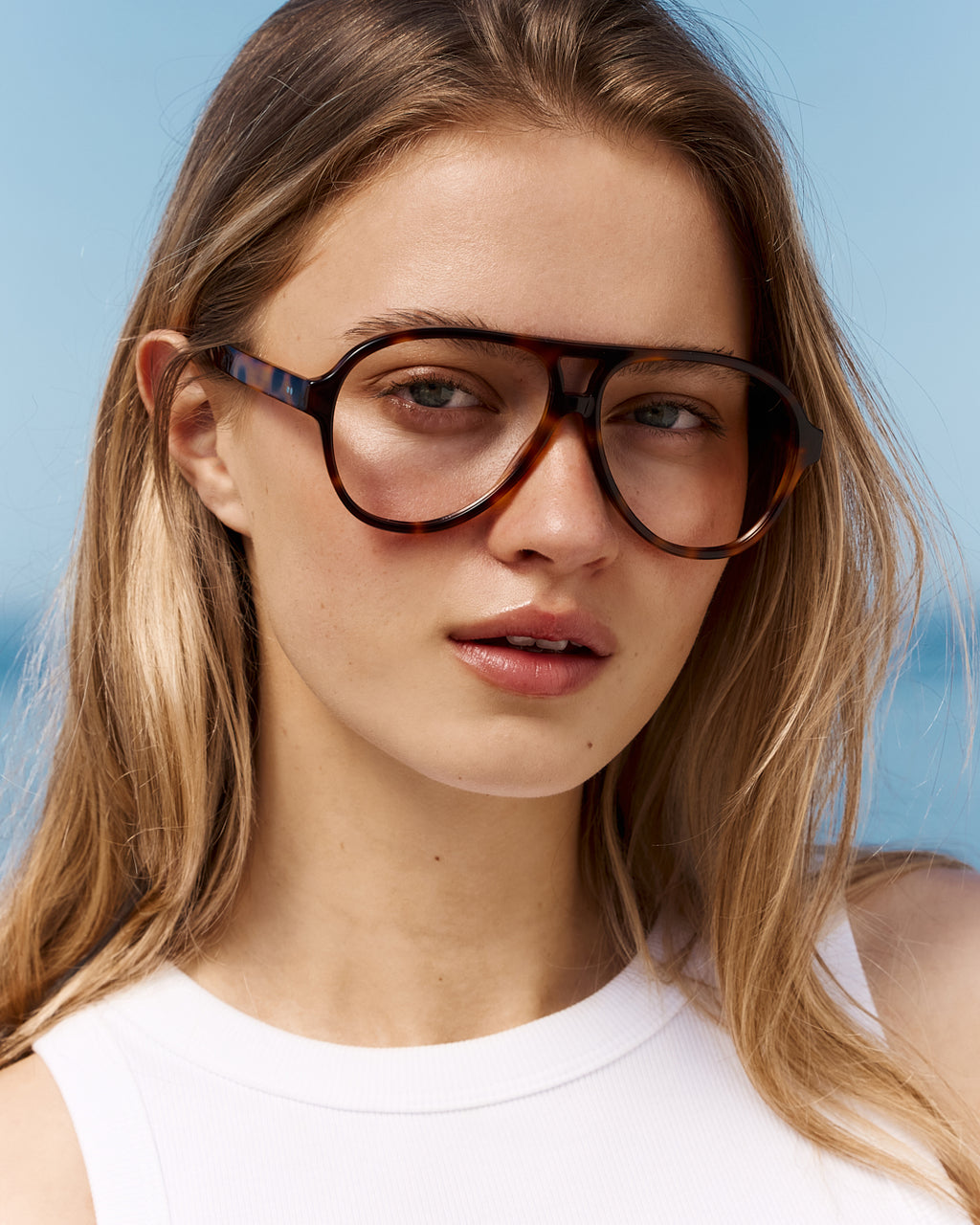 La Tilda Aviateur Lunettes de Vue pour femme in Ecaille