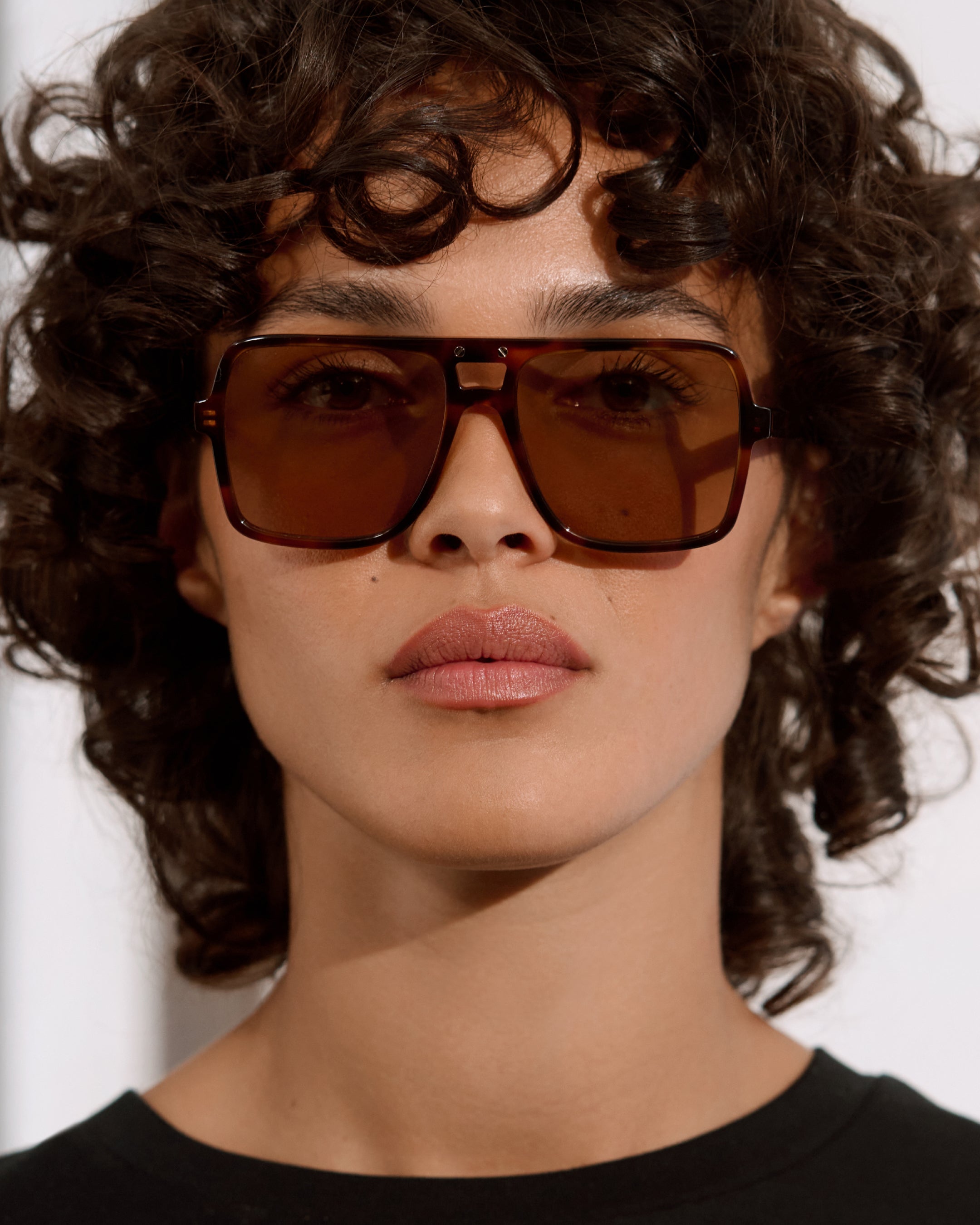 The Nax Aviator Women's Sunglasses in Dark Tortoise