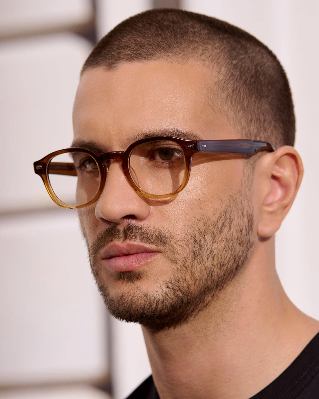 The Fox Rechteckig Herrenbrillen in Braun