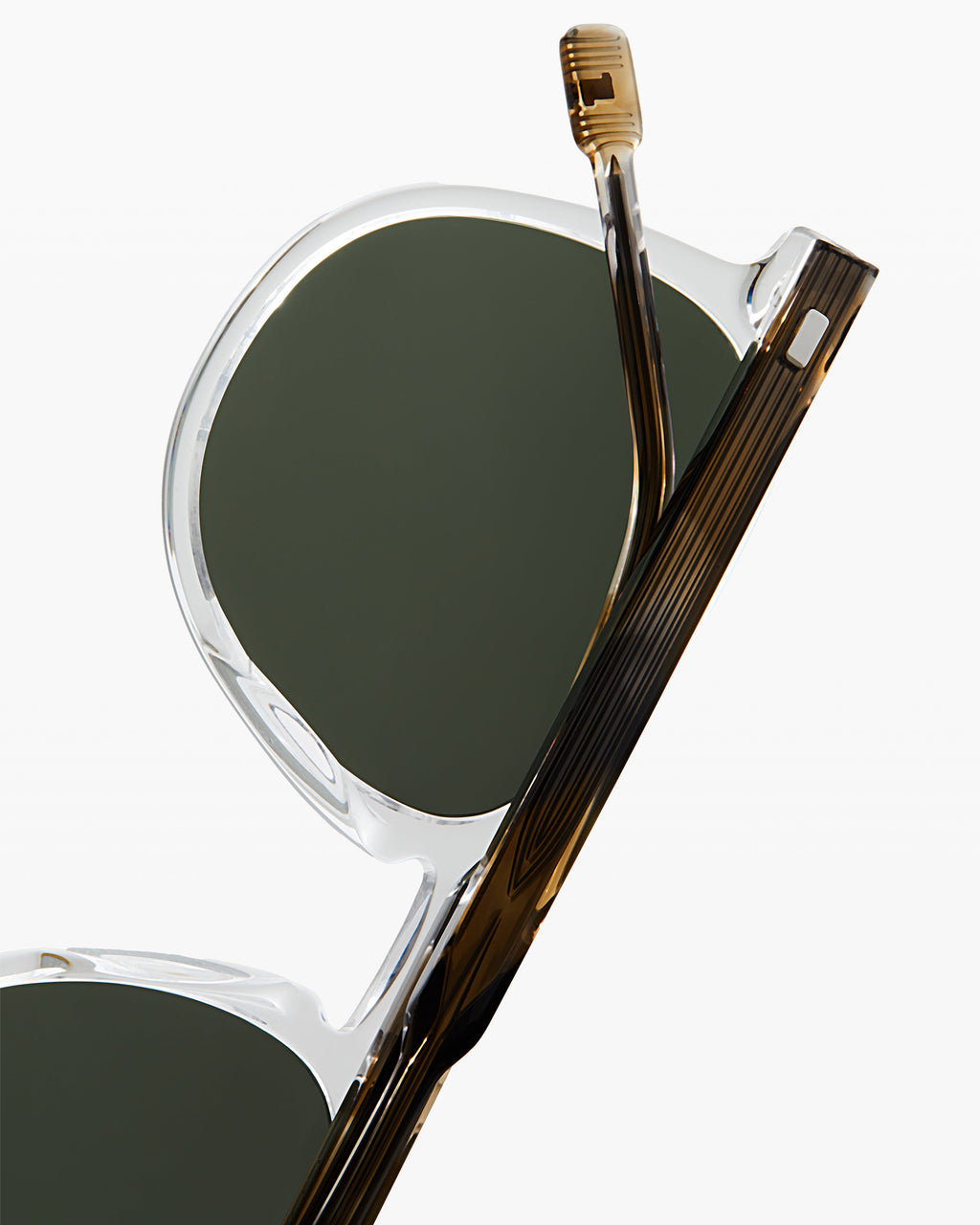 The Archi Rectangular Men's Sunglasses in Transparent