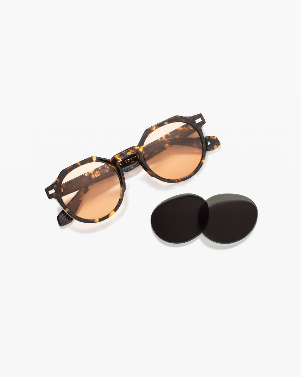 The Warren JF Colors Rund Herren-Sonnenbrillen in Tortoise