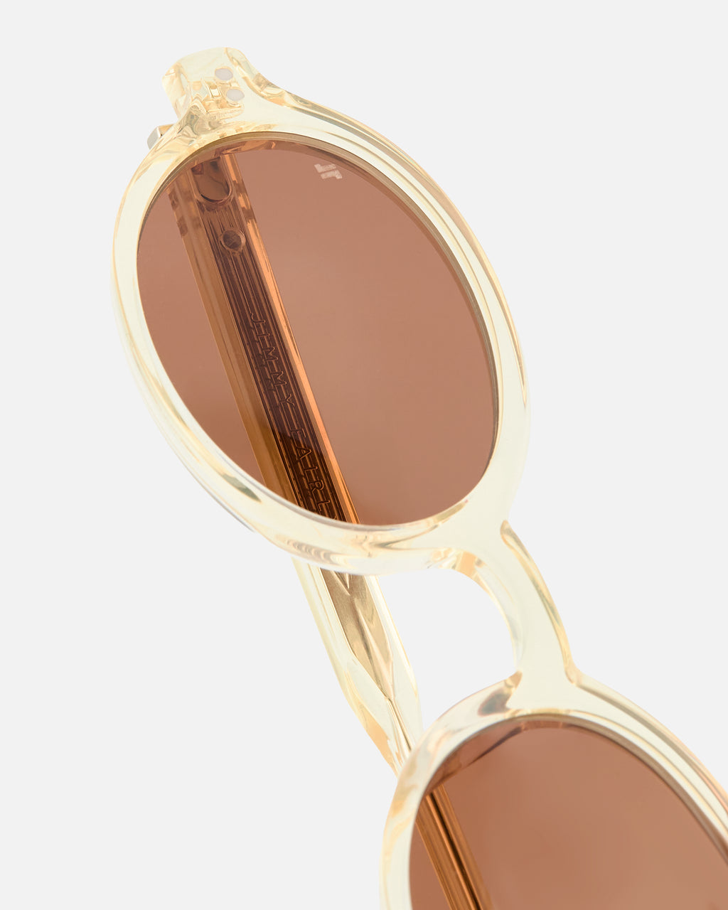 La Elvie Ovale Lunettes de Soleil pour femme in Jaune cristal