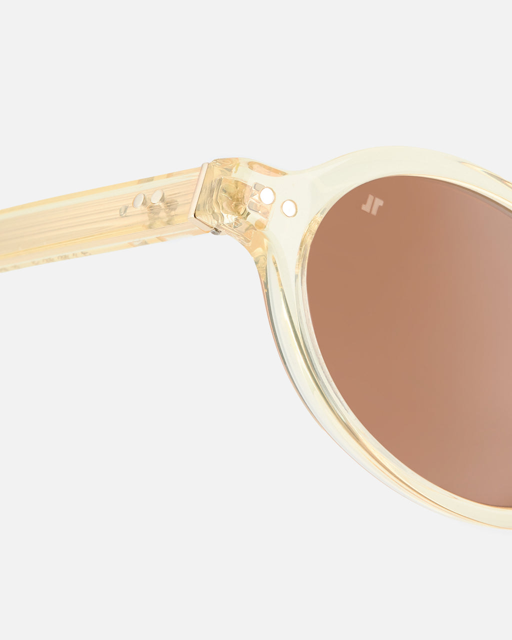 La Elvie Ovale Lunettes de Soleil pour femme in Jaune cristal