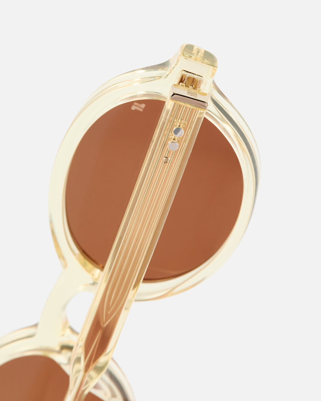 La Elvie Ovale Lunettes de Soleil pour femme in Jaune cristal