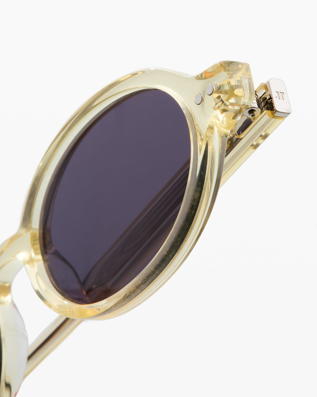 La Elvie Ovale Lunettes de Soleil pour femme in Jaune cristal