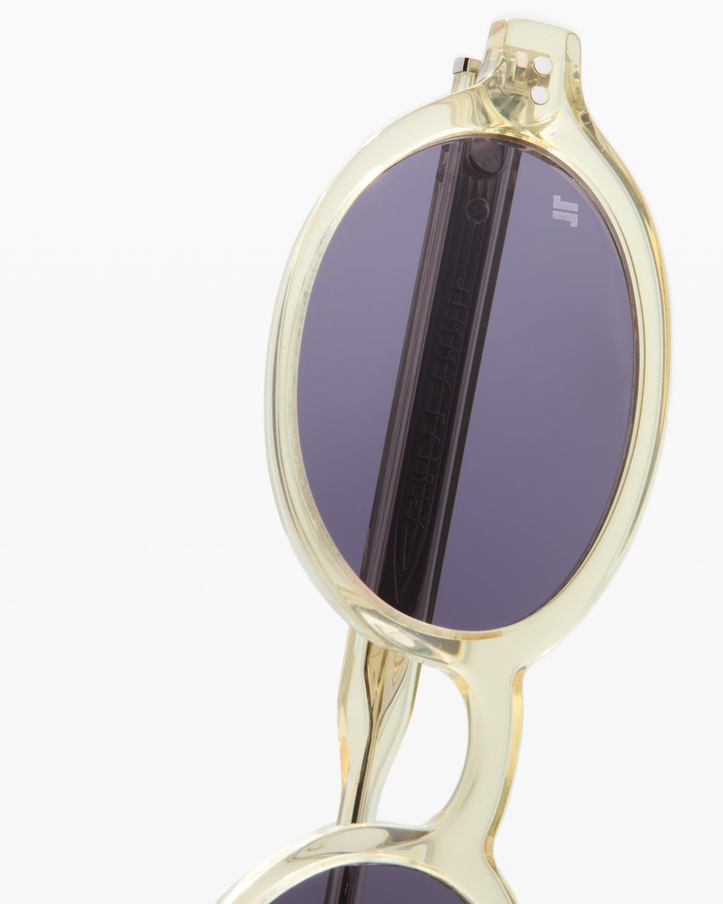 La Elvie Ovale Lunettes de Soleil pour femme in Jaune cristal
