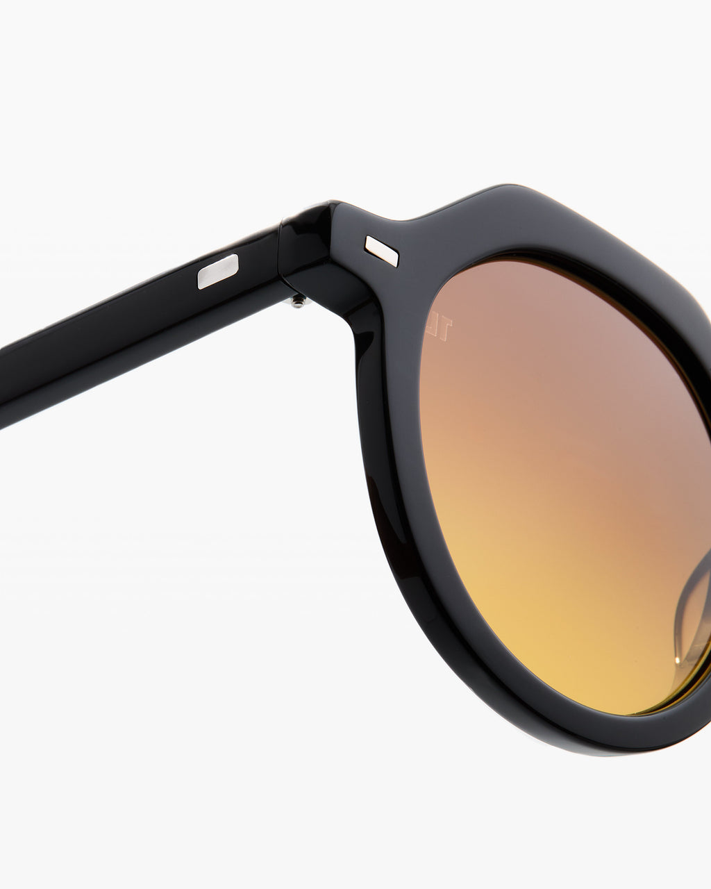 The Hometown Rund Herren-Sonnenbrillen in Schwarz