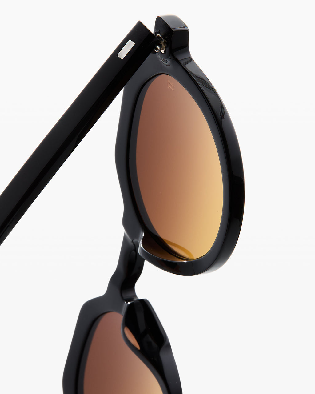 The Hometown Rund Herren-Sonnenbrillen in Schwarz