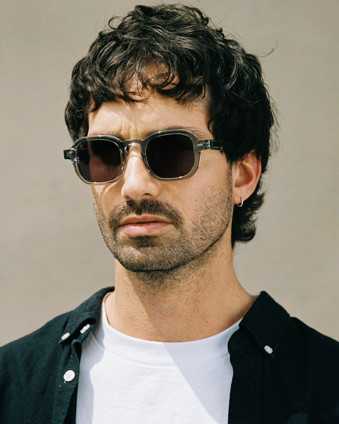 The Ezra Rectangular Men's Sunglasses in Green