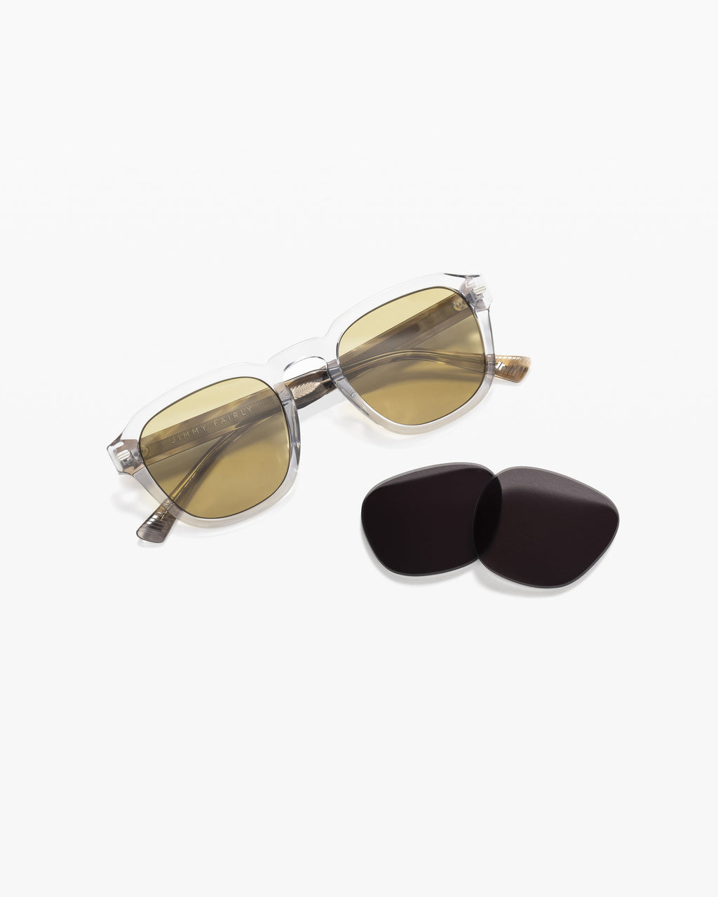 The Headlight Rechteckig Herren-Sonnenbrillen in Hellgrau