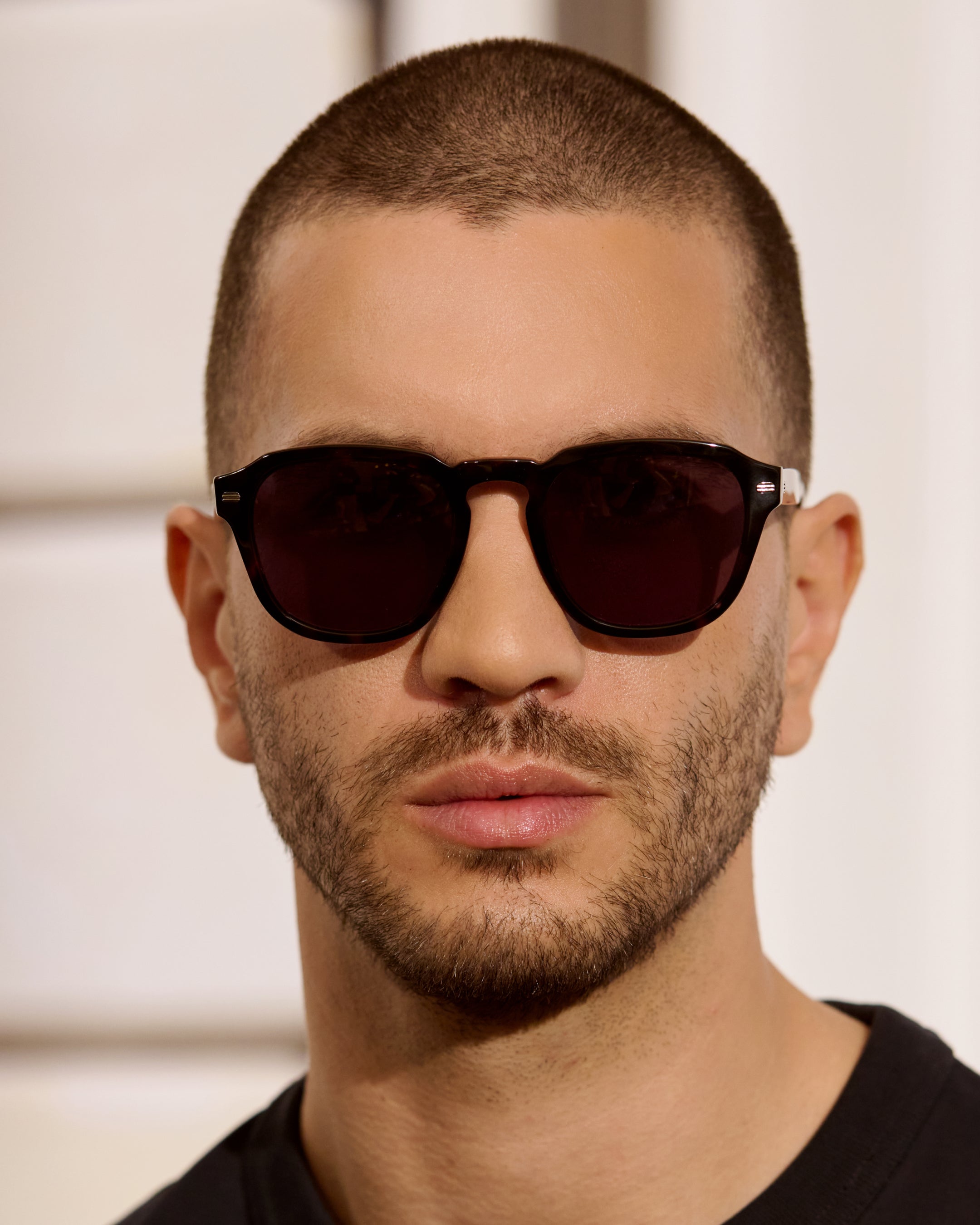 The Headlight Rectangular Men's Sunglasses in Tortoise