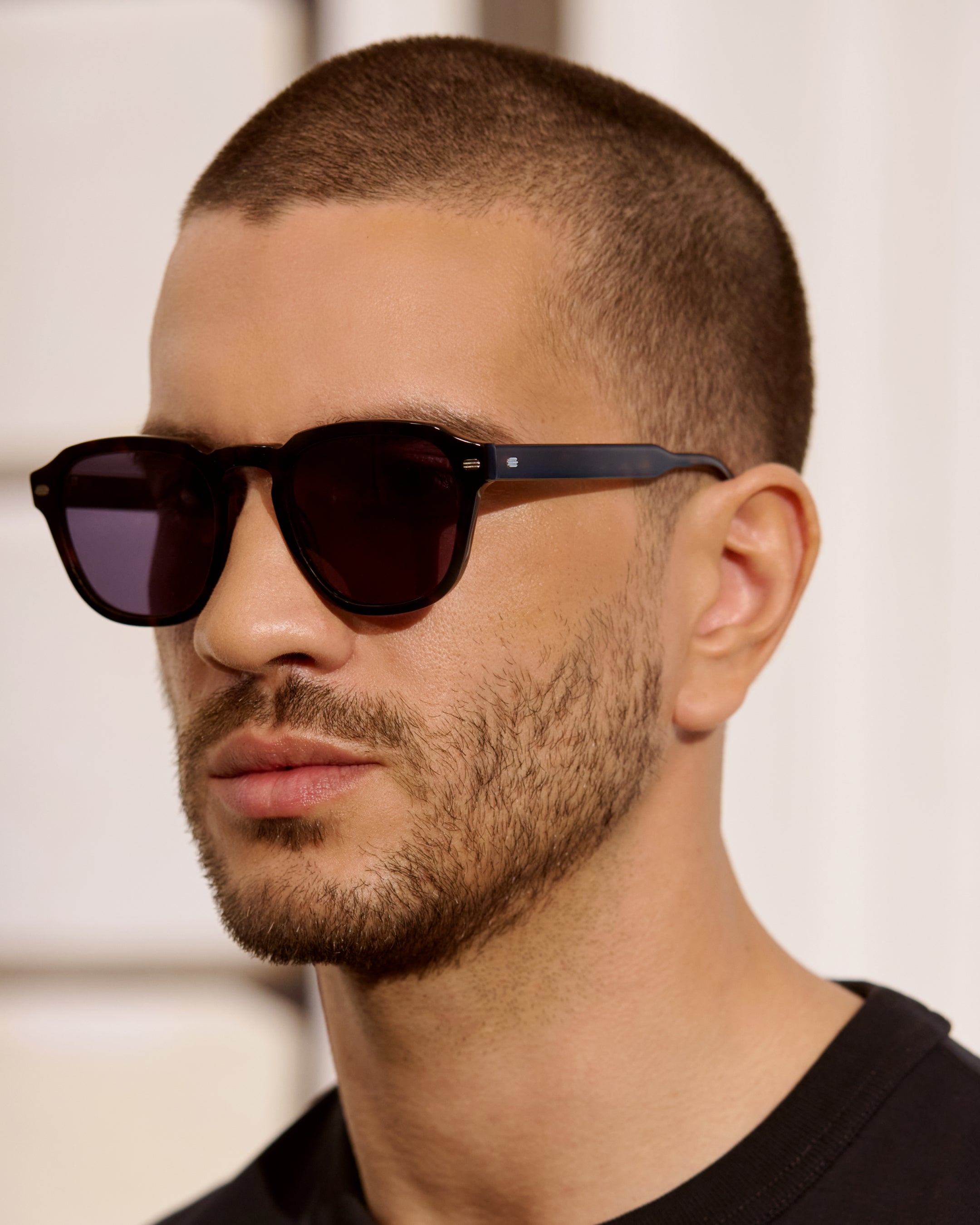 The Headlight Rectangular Men's Sunglasses in Tortoise