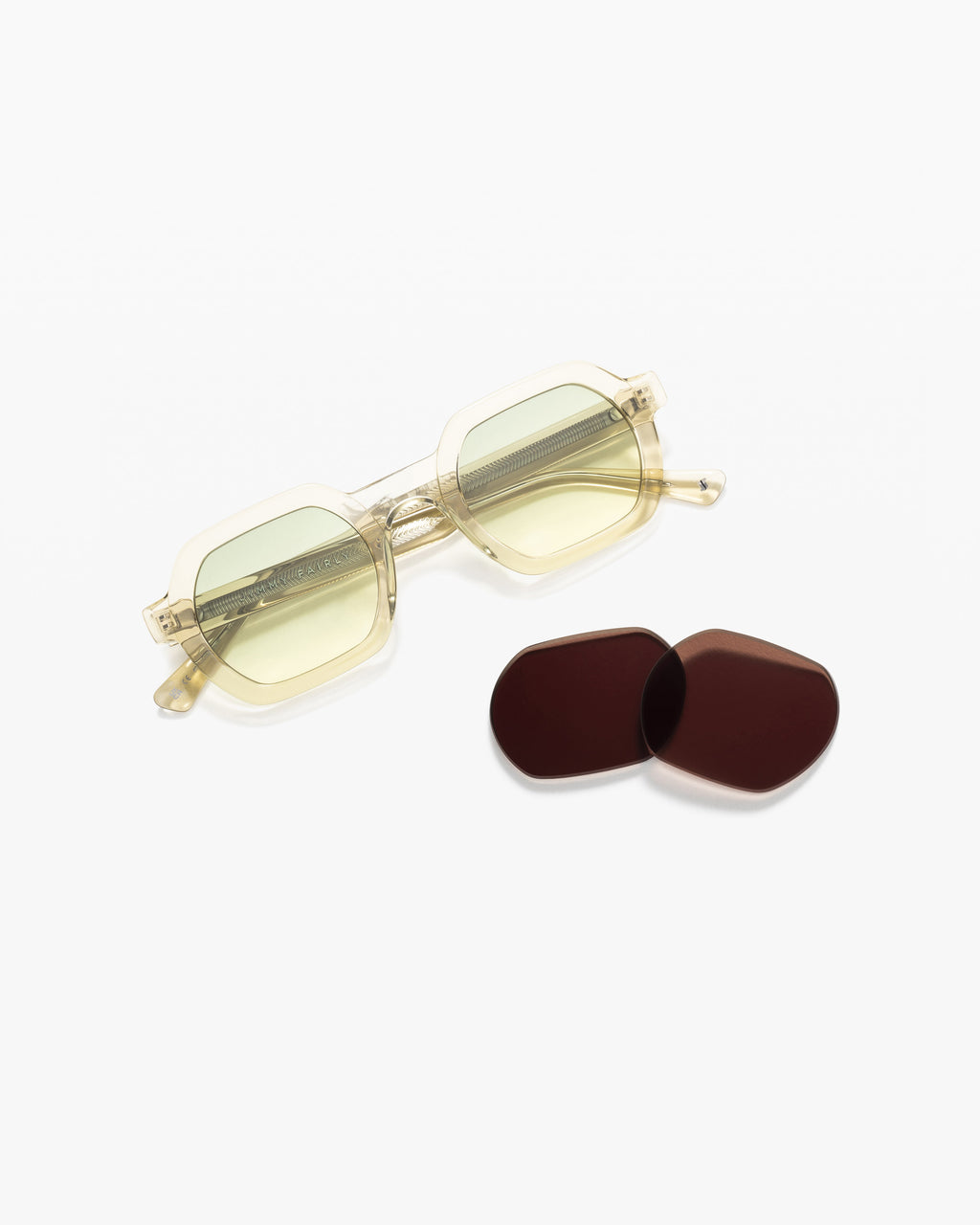 The Darren JF Colors L Rechteckig Herren-Sonnenbrillen in Gelb