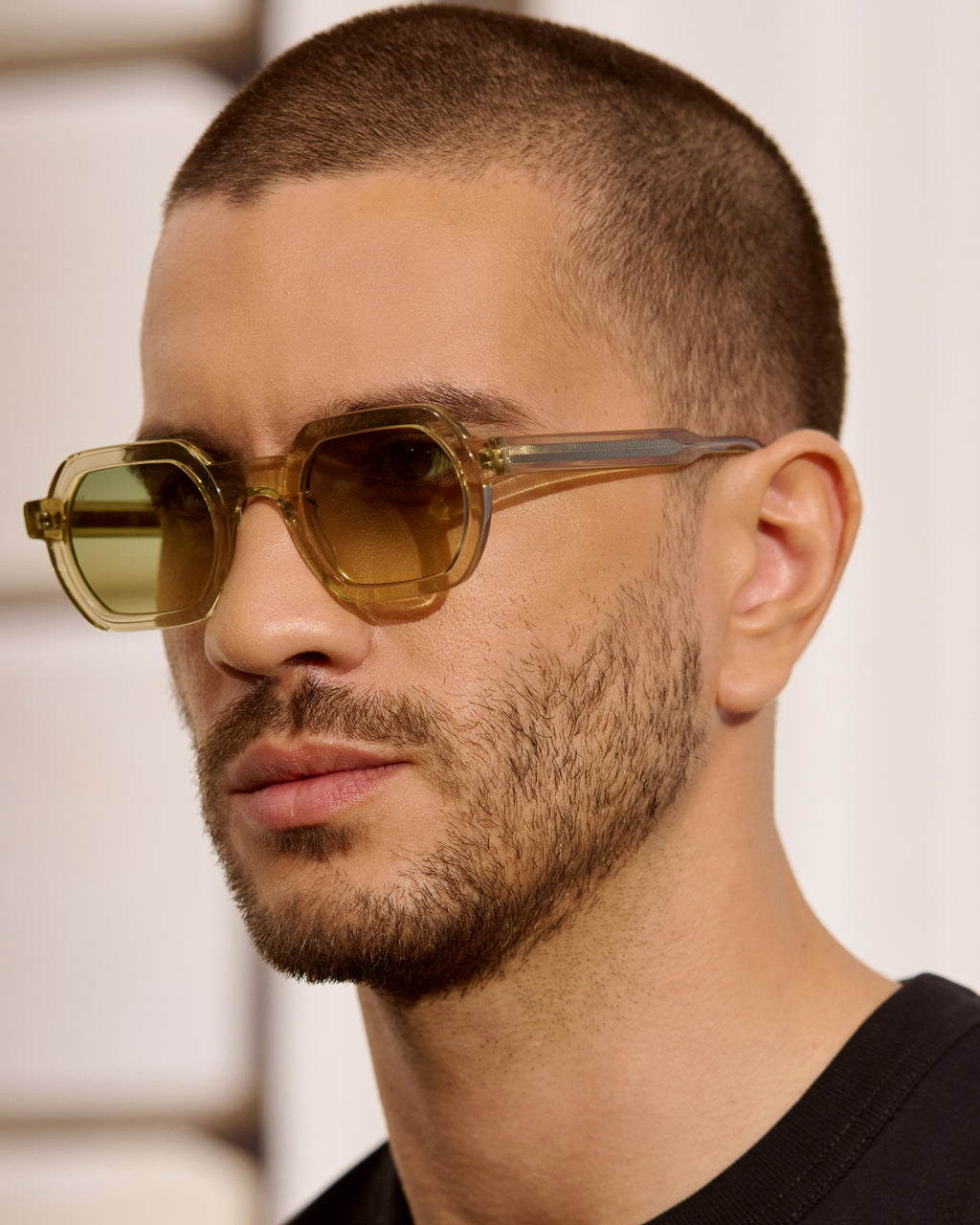 The Darren JF Colors Rechteckig Herren-Sonnenbrillen in Gelb