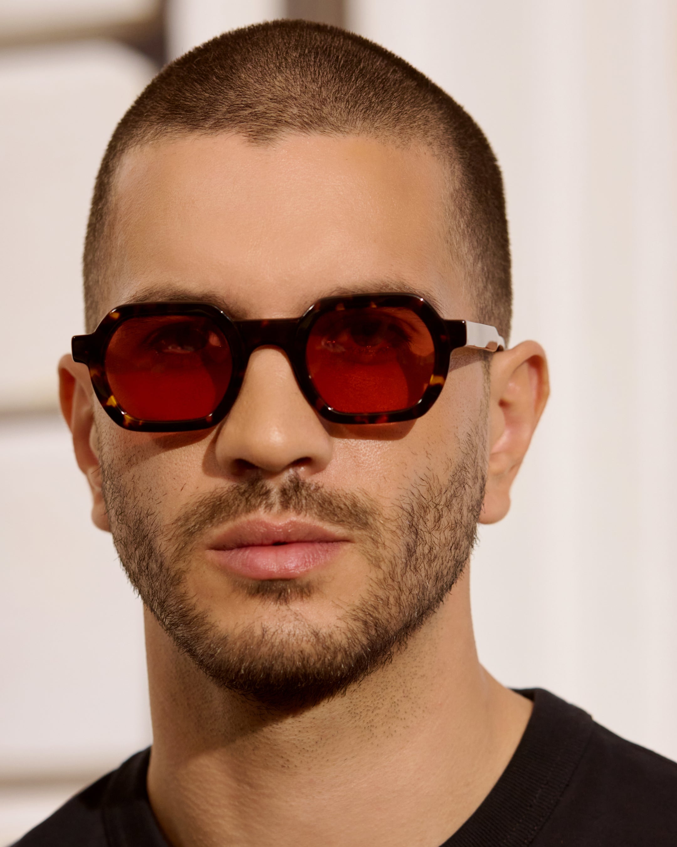 The Darren JF Colors Rectangular Men's Sunglasses in Dark Tortoise