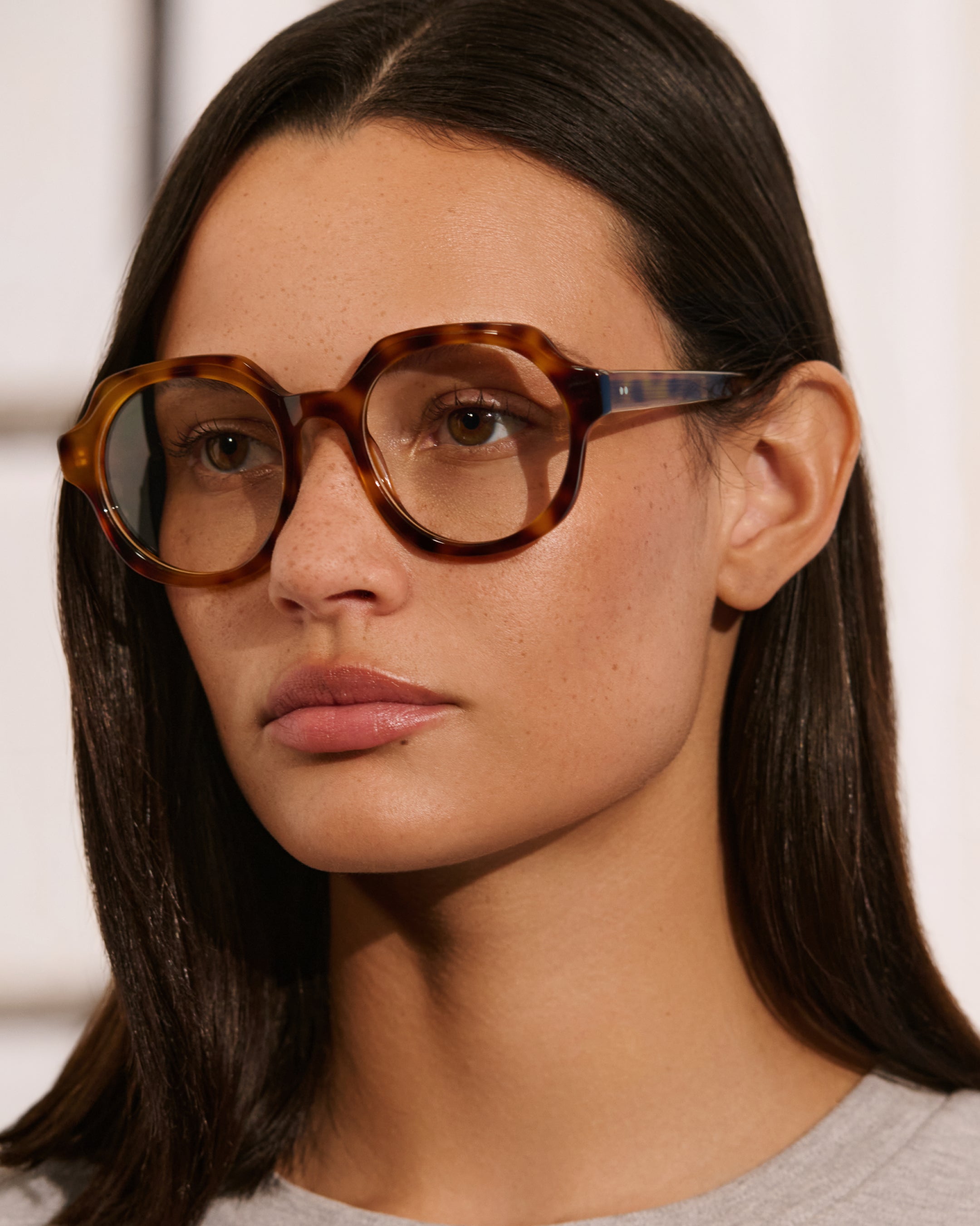 The Fara Round Women's Eyeglasses in Tortoise