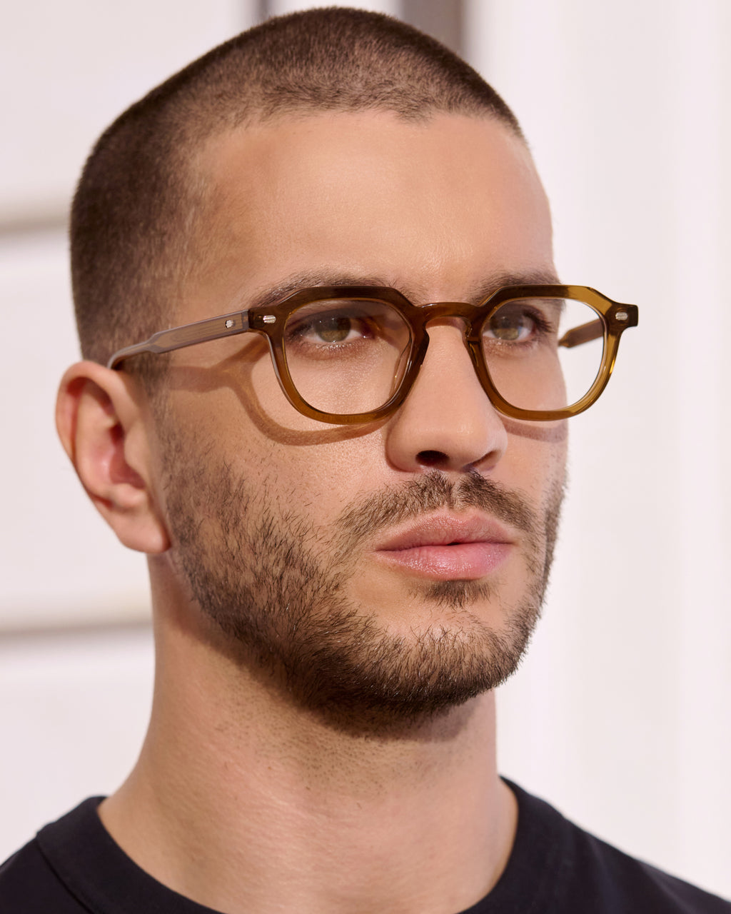 The Oros Rechteckig Herrenbrillen in Braun