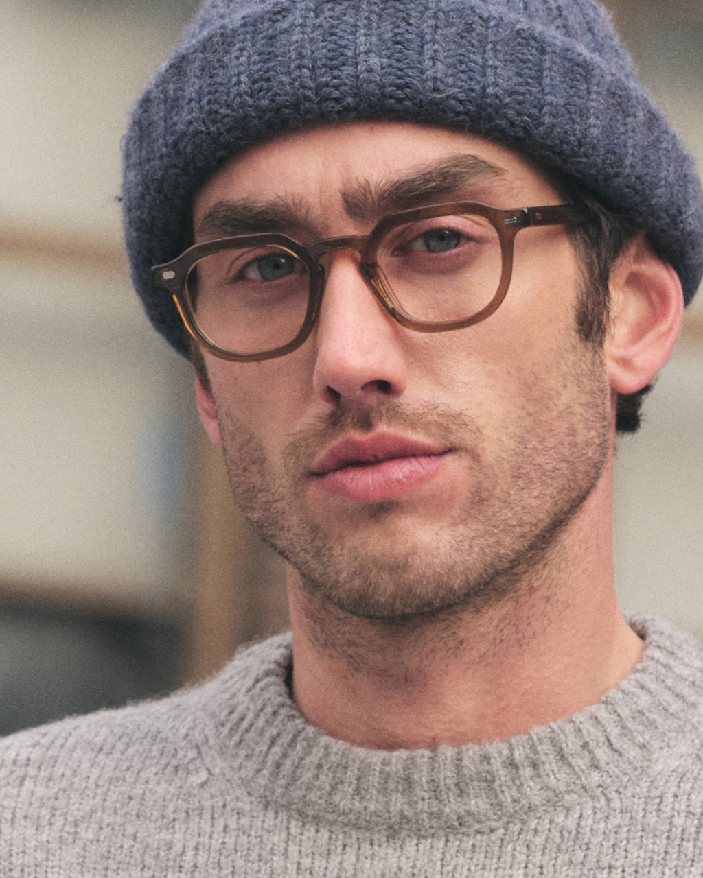 The Oros Rechteckig Herrenbrillen in Braun