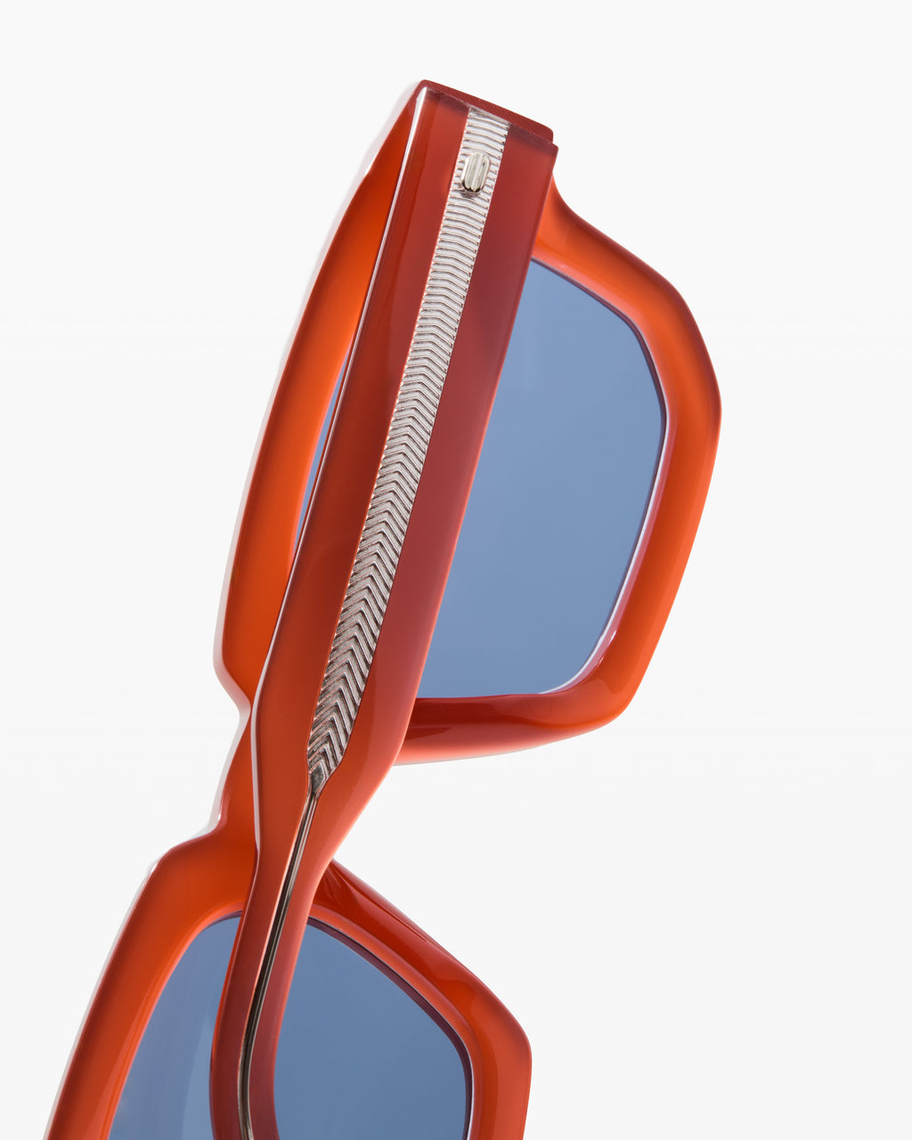 The Tao Rectangular Men's Sunglasses in Orange