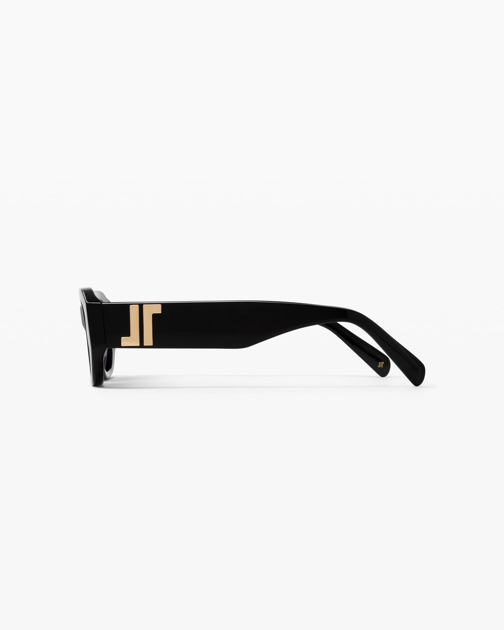 La Jimmy Rectangulaire Lunettes de Soleil pour femme in Noir