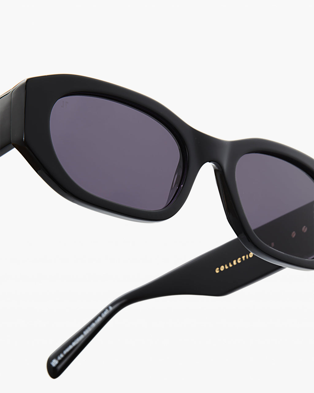 La Jimmy Rectangulaire Lunettes de Soleil pour femme in Noir