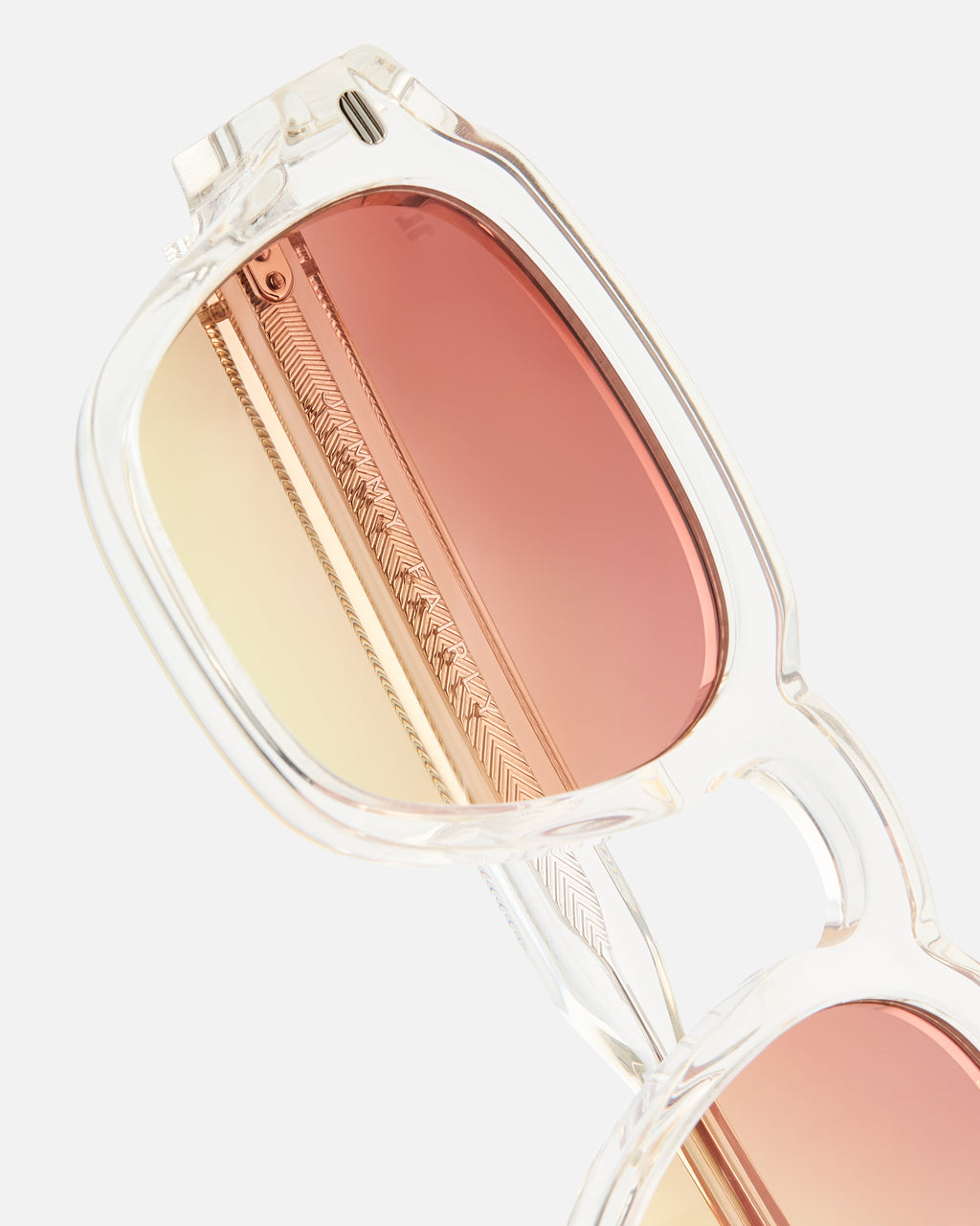 The Mitch Square Men's Sunglasses in Crystal yellow