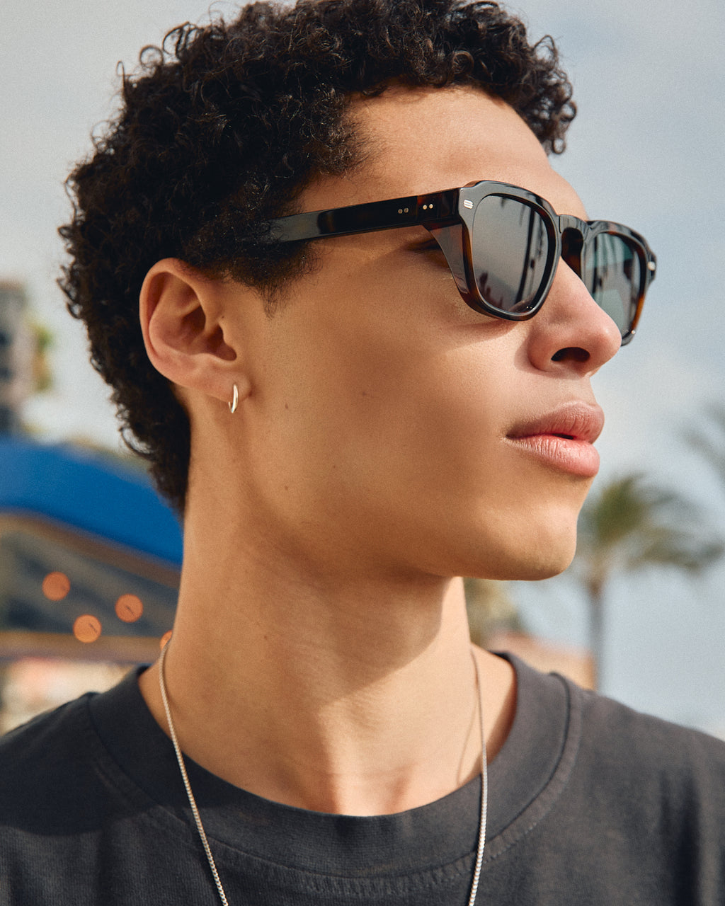 La Mitch Cuadrado Gafas de Sol para Hombre in Carey