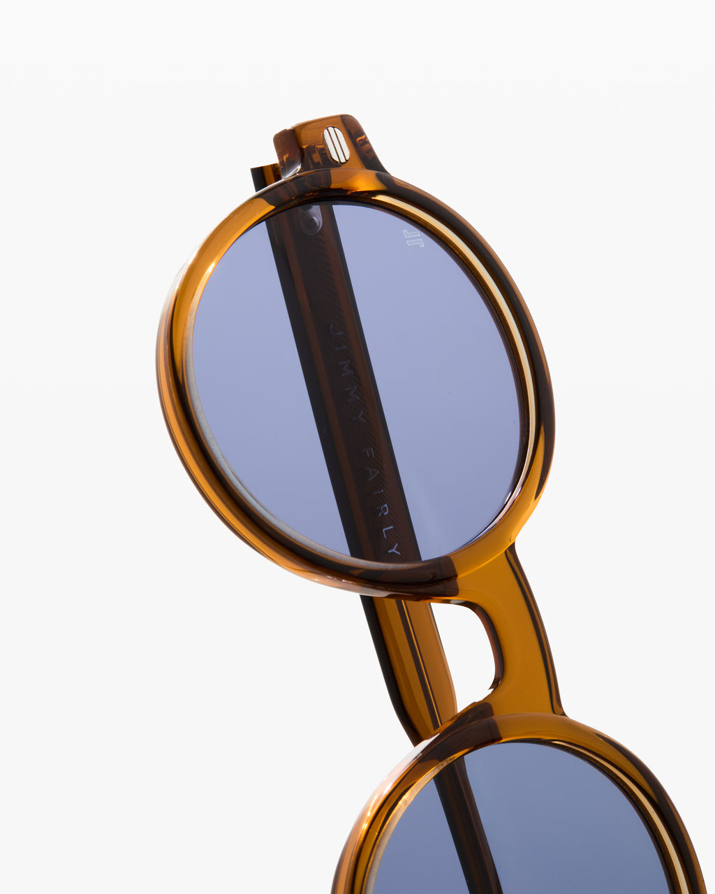 La Gadjo Rond Lunettes de Soleil pour homme in Brun