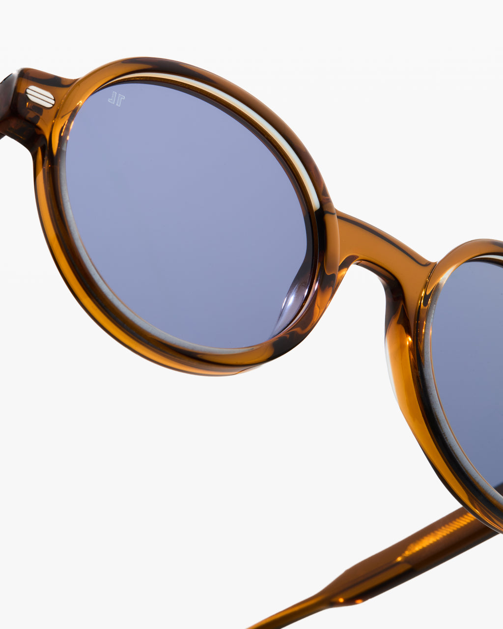 La Gadjo Rond Lunettes de Soleil pour homme in Brun