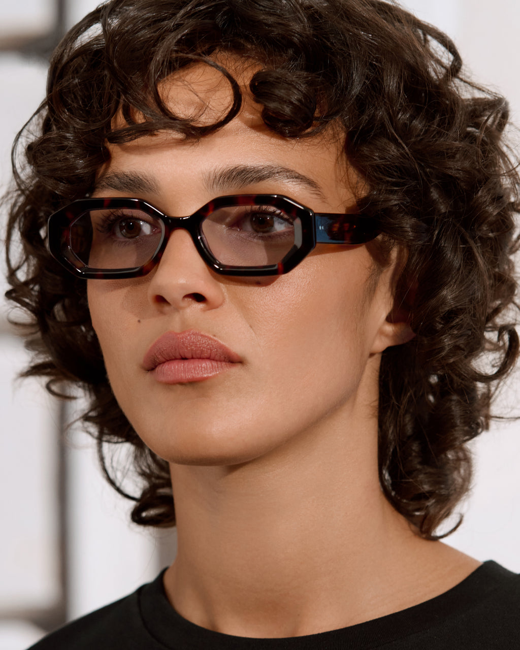 The Bacci Rectangular Women's Sunglasses in Dark Tortoise