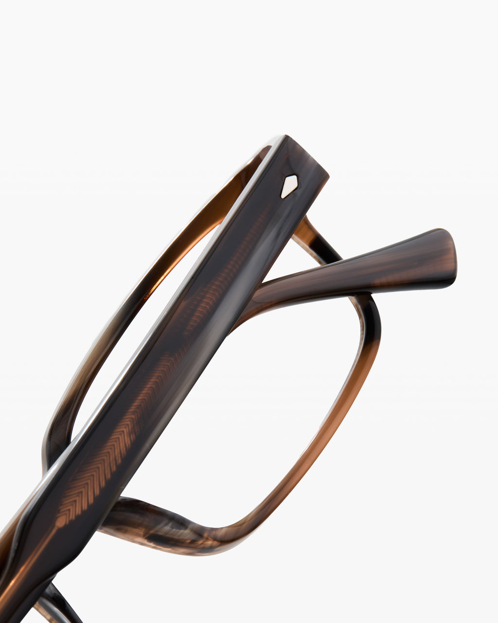 The Alan Rechteckig Herrenbrillen in Braun