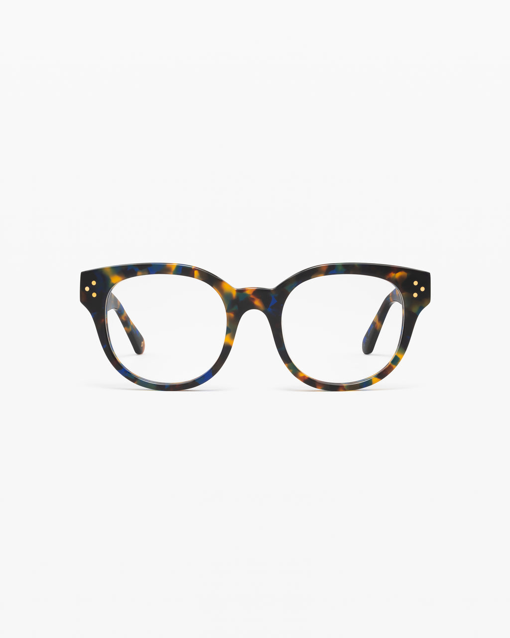 The Aimee Round Women's Eyeglasses in Blue Tortoise