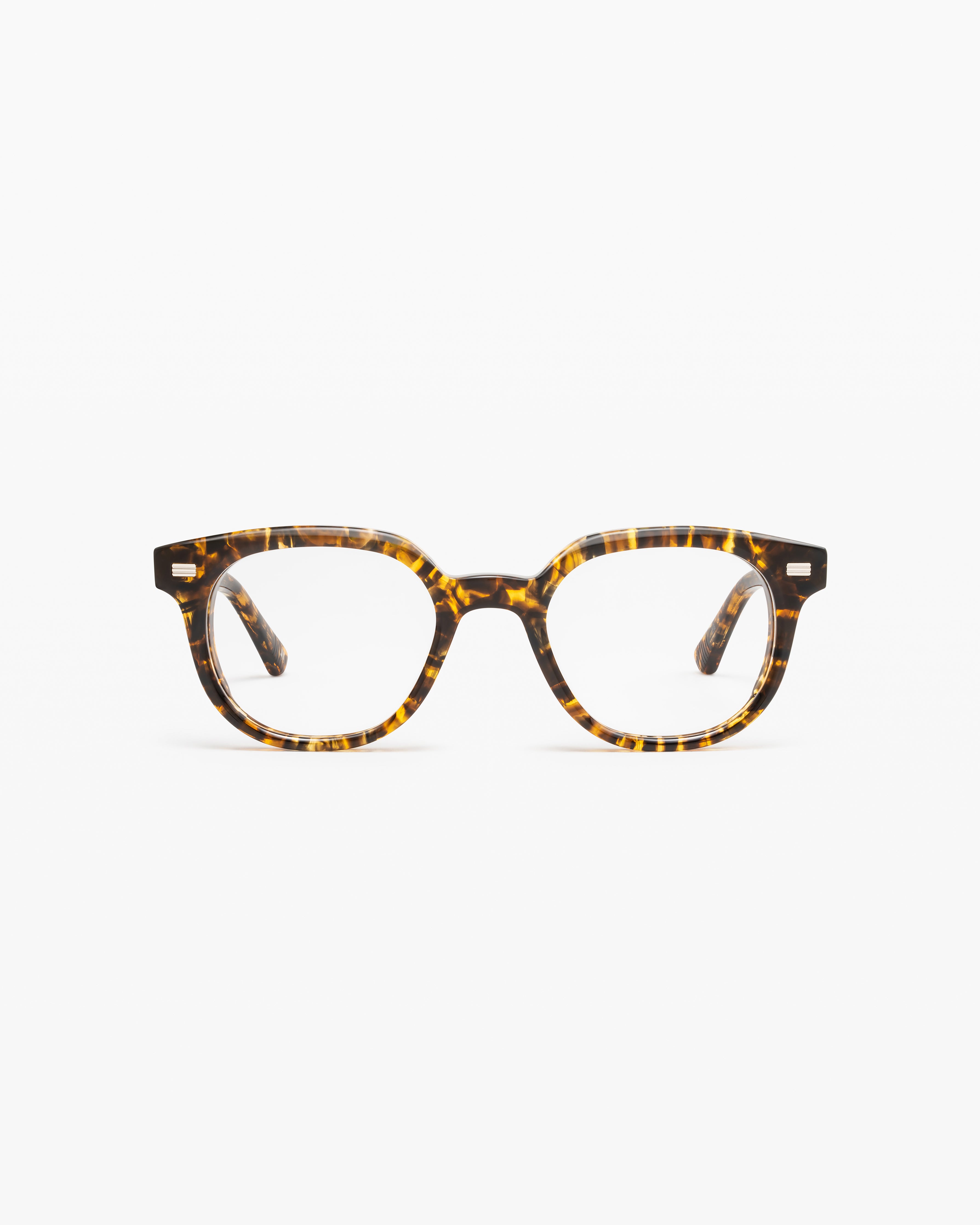 La Clive Redonda Gafas para Hombre in Carey claro