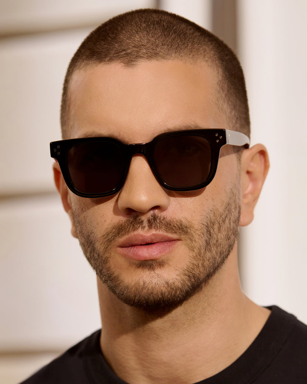 La Chase L Rectangulaire Lunettes de Soleil pour homme in Noir