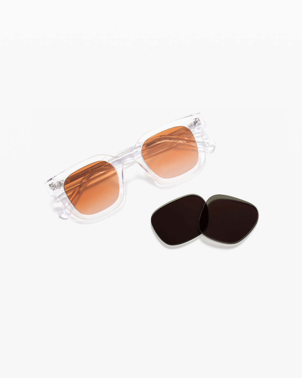 The Chase JF Colors Rechteckig Herren-Sonnenbrillen in Transparent