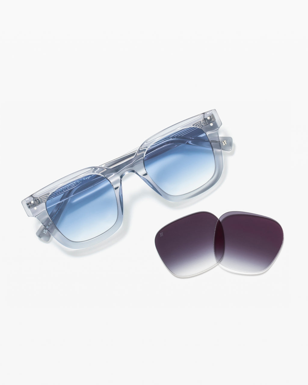 The Chase L JF Colors Rectangular Men's Sunglasses in Gray