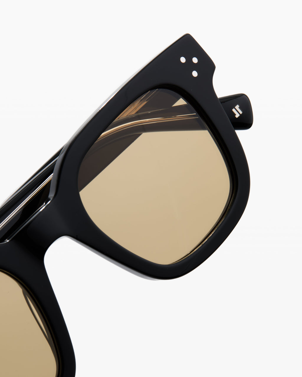 La Chase JF Colors Rectangulaire Lunettes de Soleil pour homme in Noir et jaune
