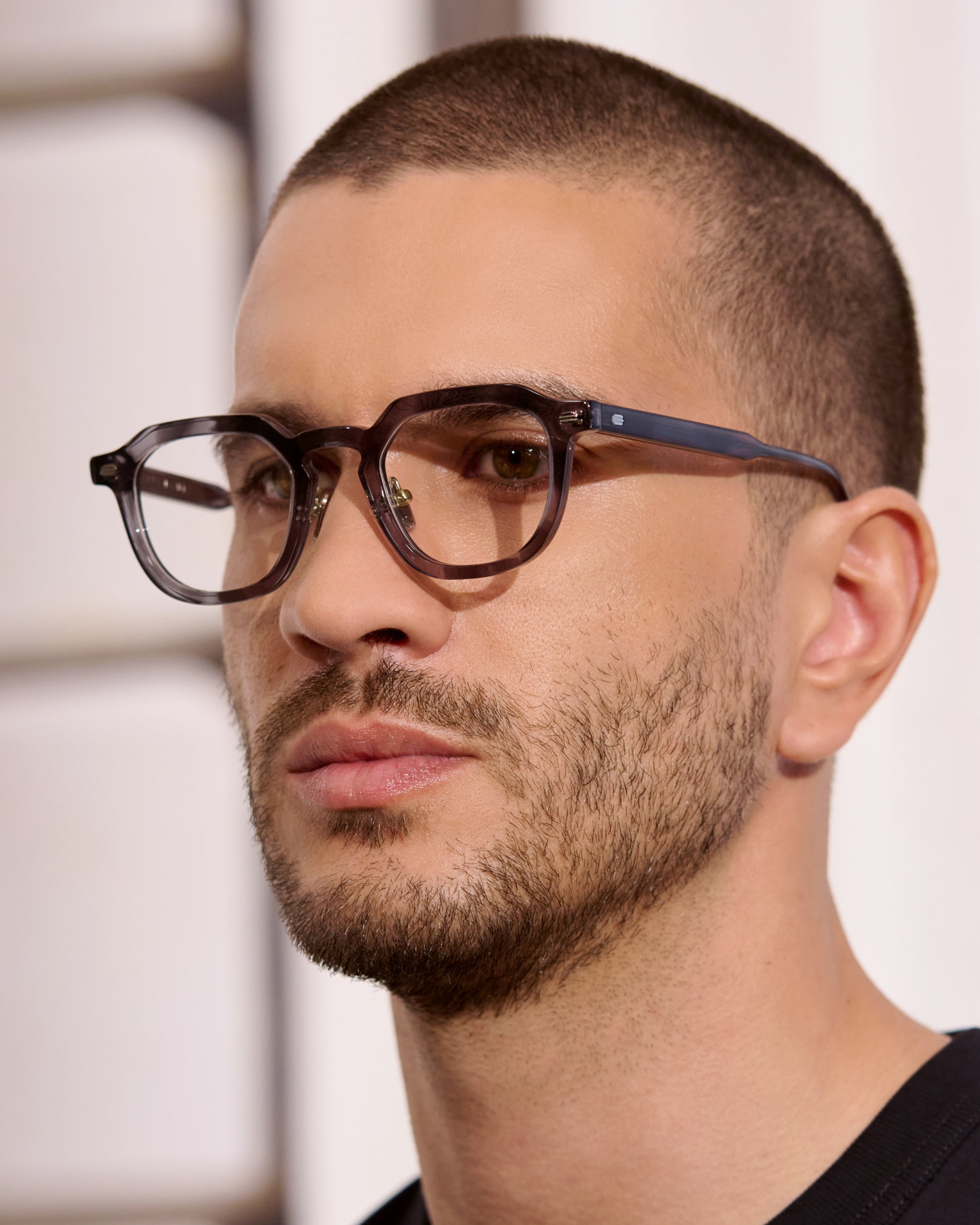 The Ortis Rectangular Men's Eyeglasses in Gray