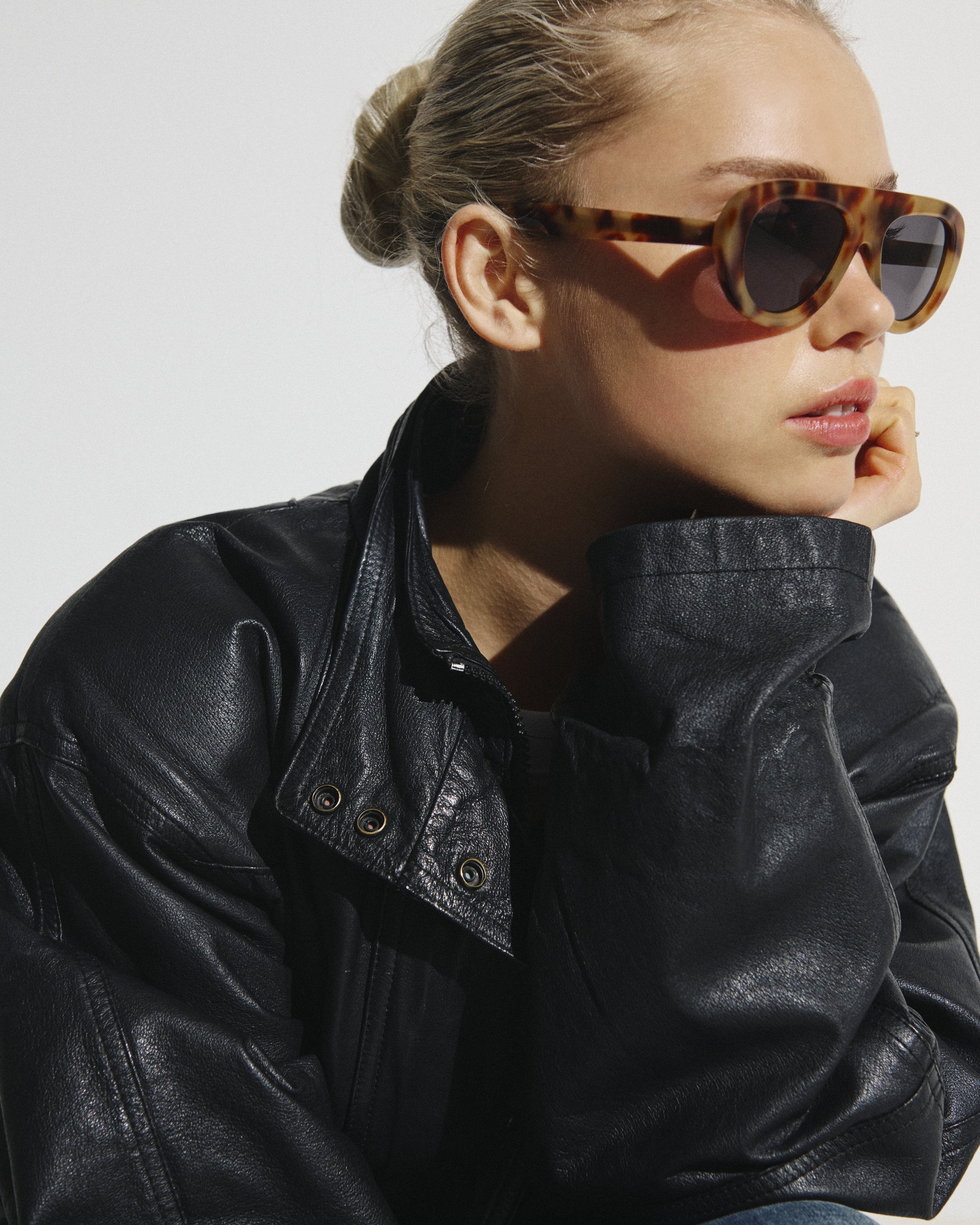 The Gabrie Aviator Women's Sunglasses in Light Tortoise