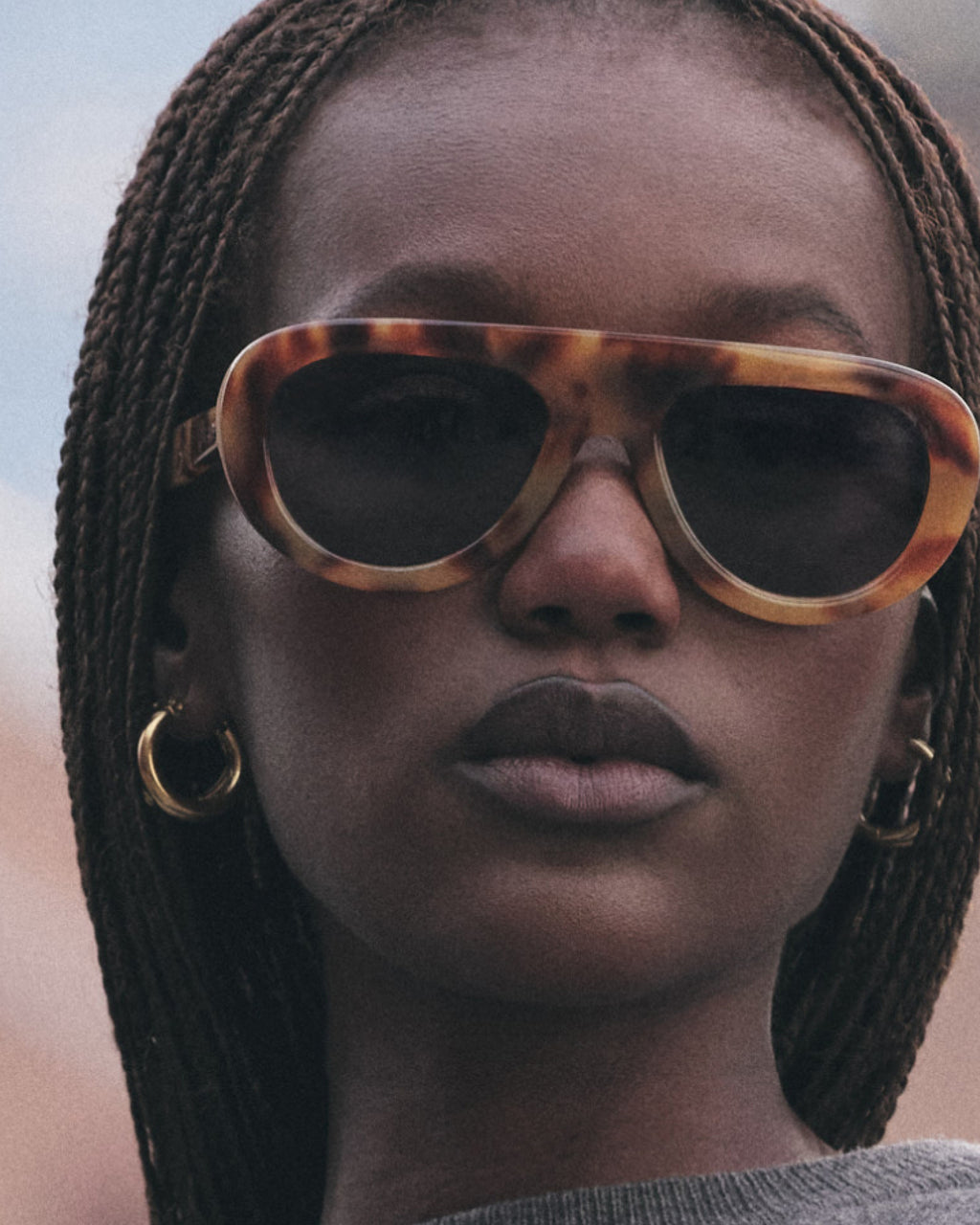 The Gabrie Aviator Damen-Sonnenbrillen in Helle Schuppe