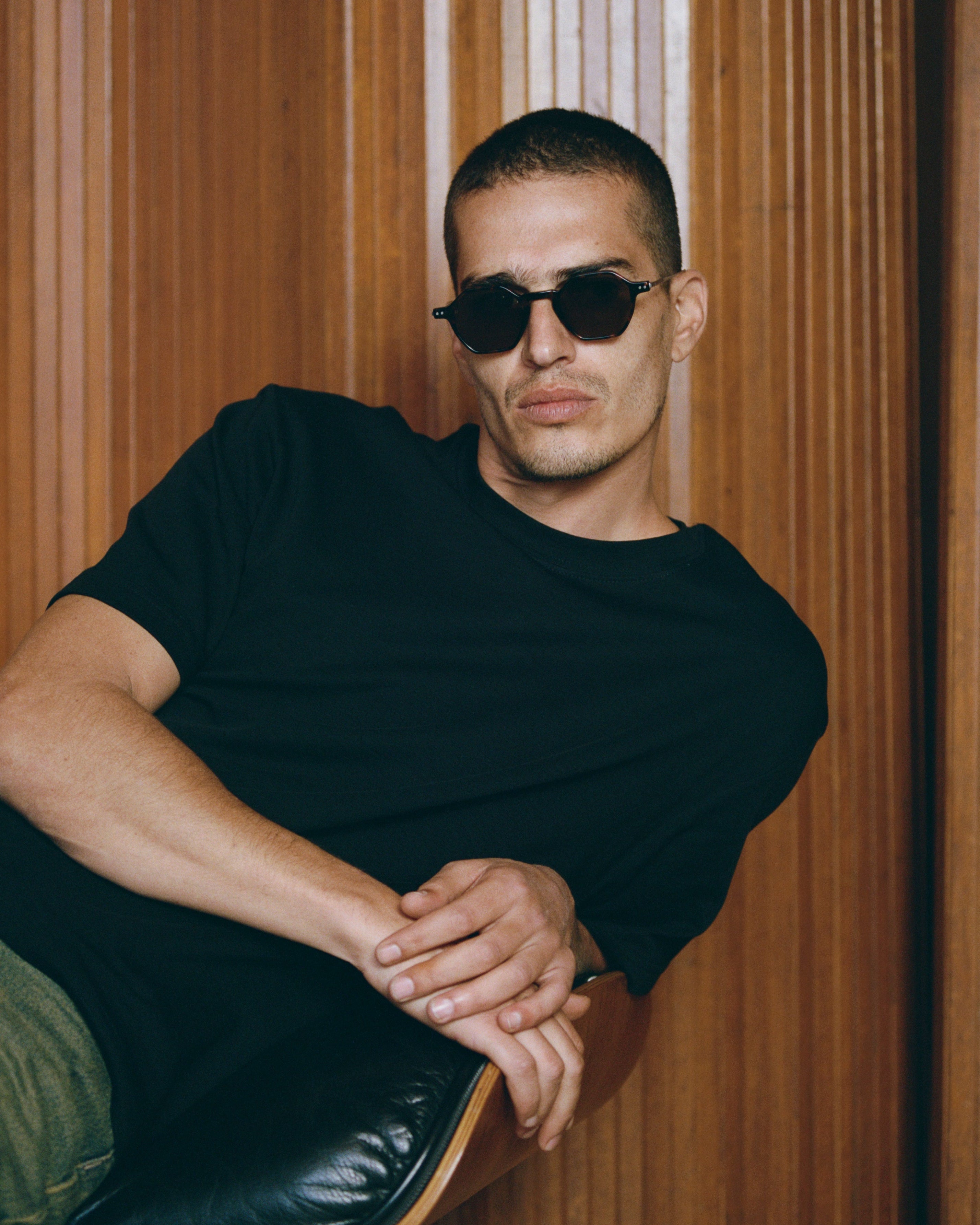 The Aziel Hexagonal Men's Sunglasses in Dark Tortoise