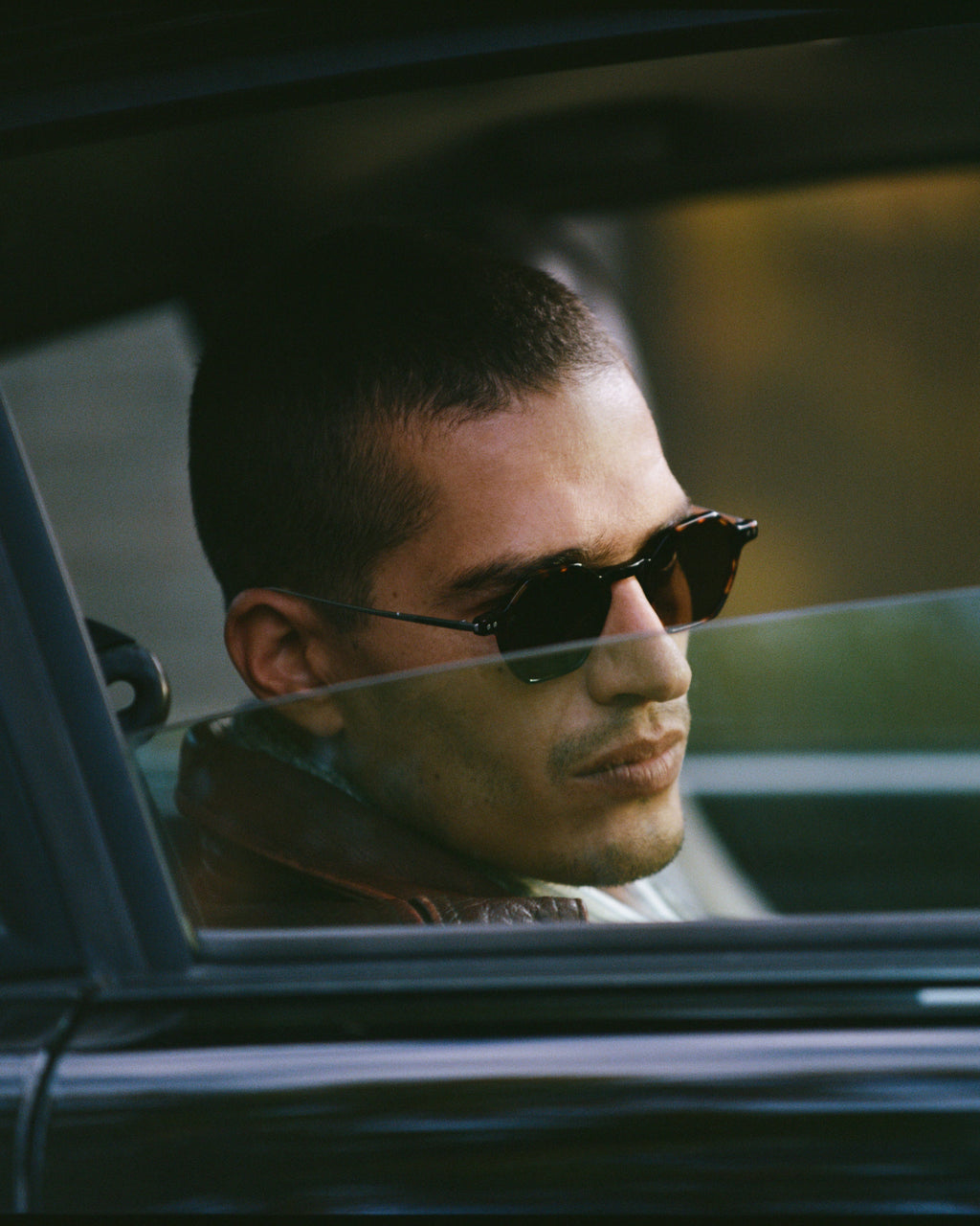 The Aziel Hexagonal Men's Sunglasses in Dark Tortoise