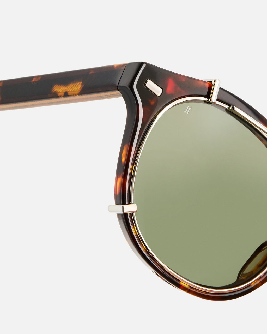 La Asti Redonda Gafas de Sol para Hombre in Carey oscuro