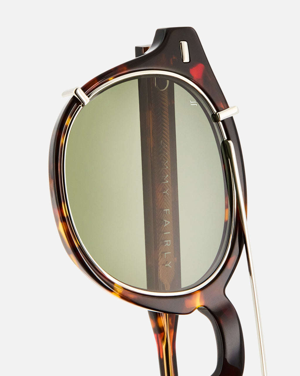 La Asti Redonda Gafas de Sol para Hombre in Carey oscuro