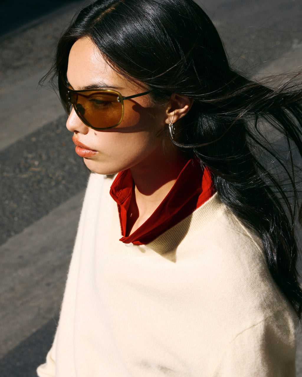 The Brooklyn Aviator Women's Sunglasses in Yellow