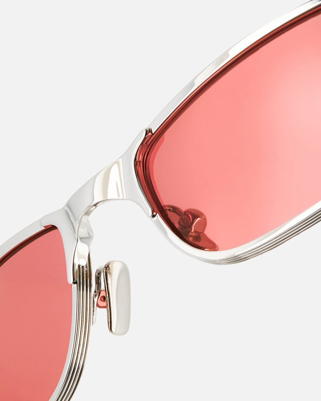 La Club Rectangulaire Lunettes de Soleil pour homme in Rouge