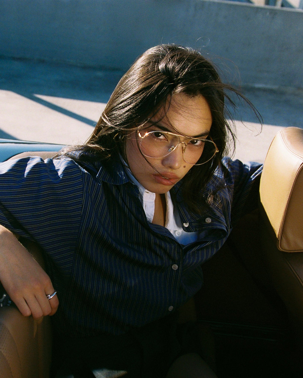 The Hadley Aviator Women's Eyeglasses in Gold